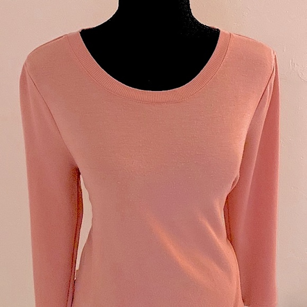 Cupio 3/4 Sleeve High Low Light Pink Top Size Medium - Picture 6 of 16